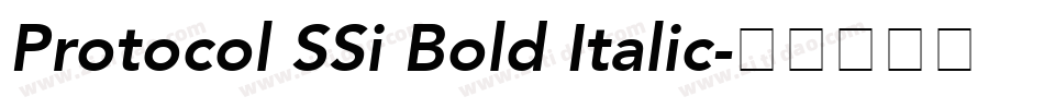 Protocol SSi Bold Italic字体转换